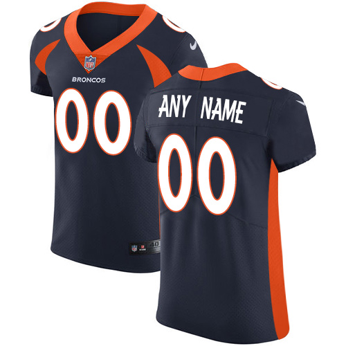 Men's Denver Broncos Navy Blue Alternate Vapor Untouchable Custom Elite NFL Stitched Jersey